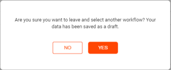 Leave workflow confirmation modal