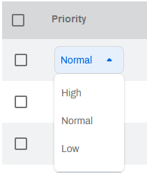 Priority drop-down