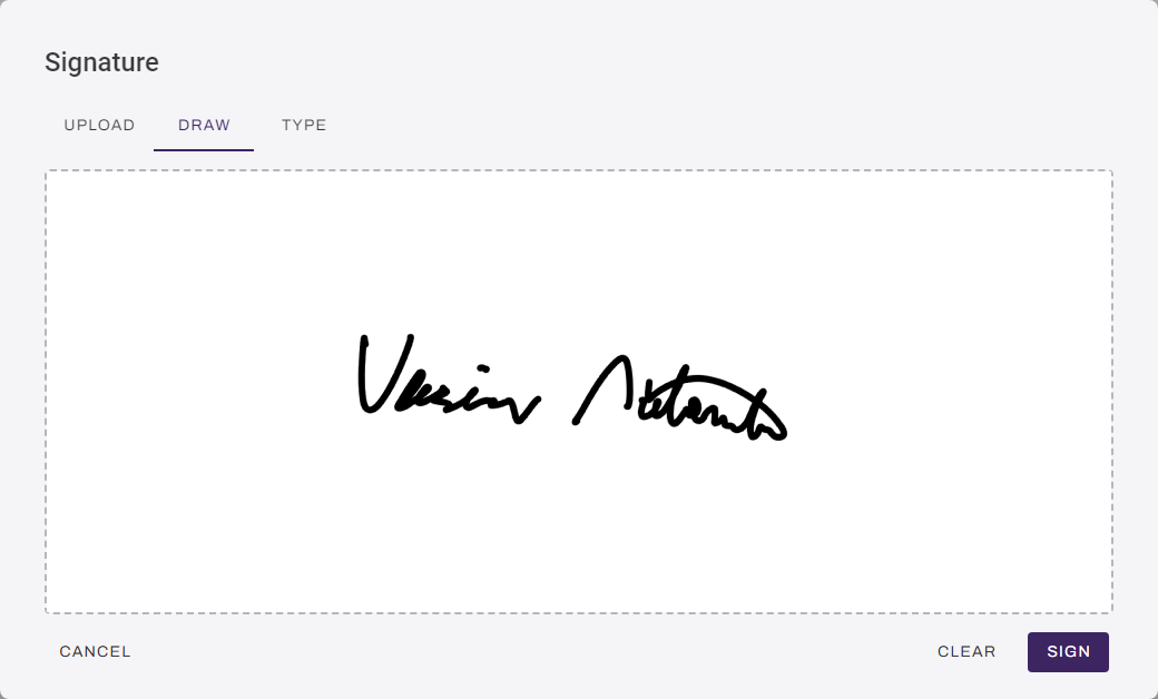 Draw signature