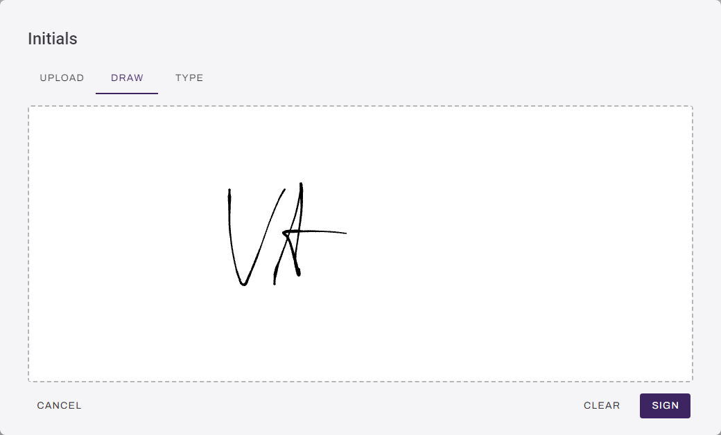 Draw initials