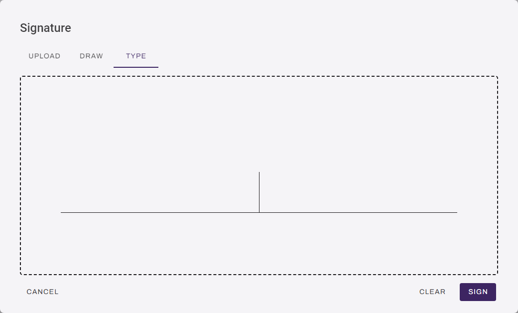 Type signature