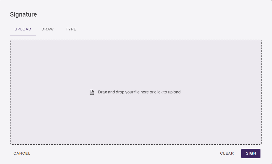 Upload signature image