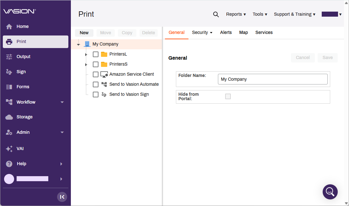 PrinterLogic window showing Admin Console. PrinterLogic window showing Admin Console.