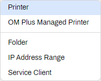 Admin Console, showing expanded New menu. Admin Console, showing expanded New menu.