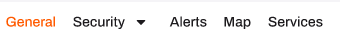 Admin Console tabs
