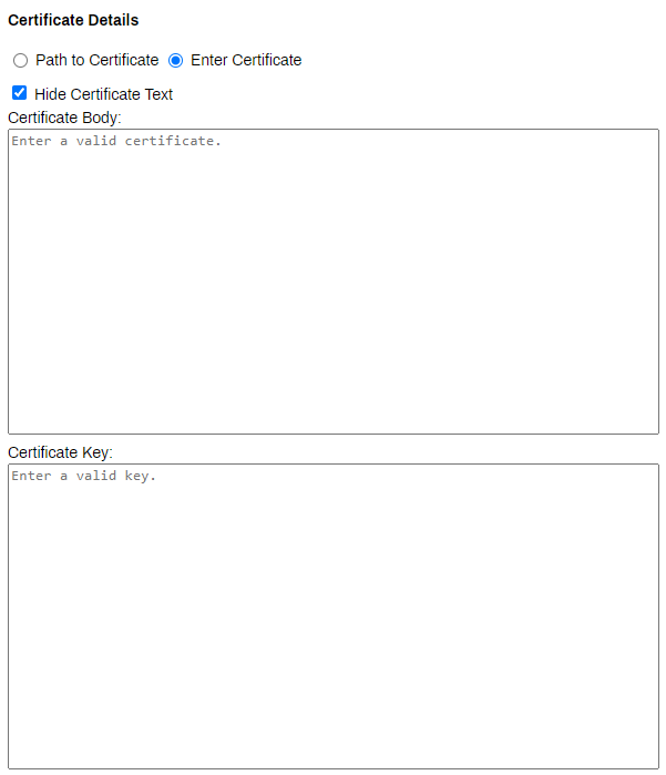 Admin Console showing Service Client's External Gateway tab and Certificate Details section. Admin Console showing Service Client's External Gateway tab and Certificate Details section.