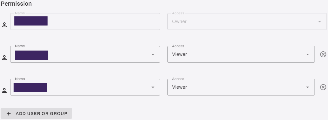 Workflow Permissions page showing the different fields for adding users and groups.