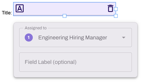 Sign document builder showing "Assigned to" field. Sign document builder showing "Assigned to" field.