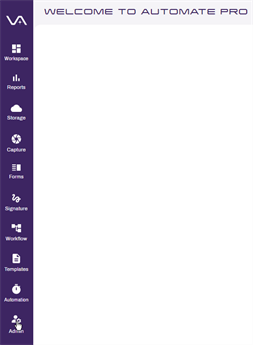 Admin App being clicked.