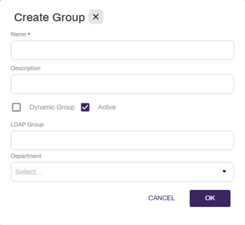 Create group modal.
