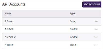 API Accounts page.