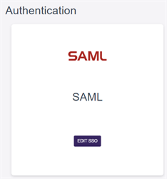 Edit SSO option.