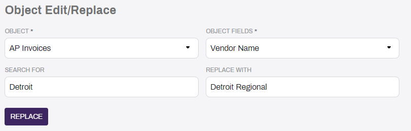 Object Edit/Replace.