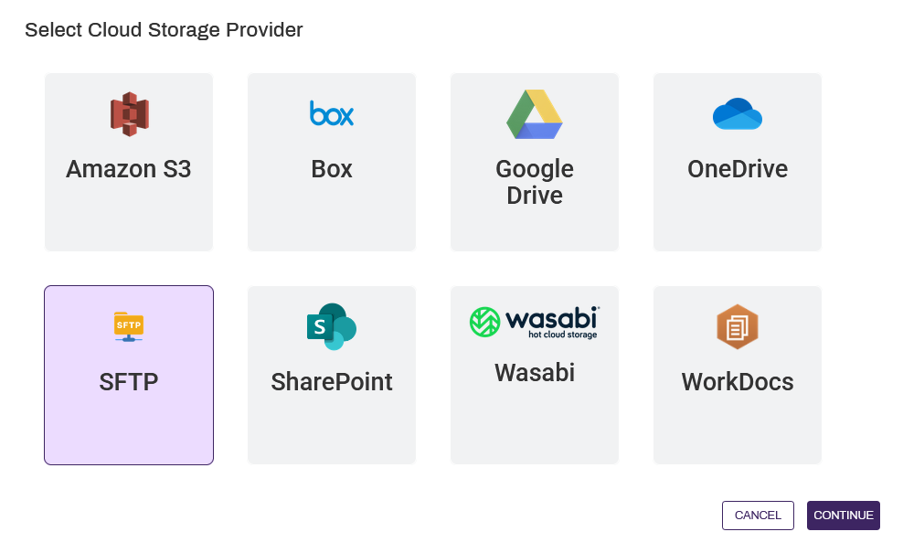 Cloud Storage options.