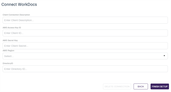 Connect WorkDocs cloud storage.