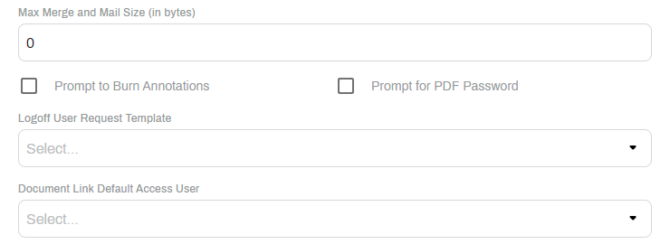 Optional settings for email configuration.