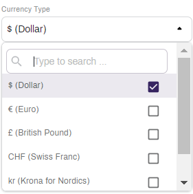 Default time format drop down.