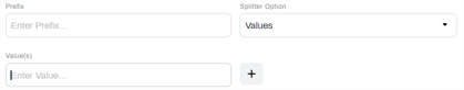 Barcode values field.