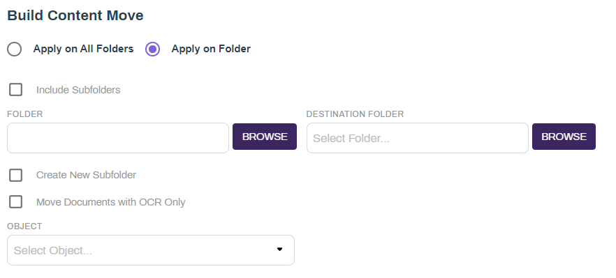 Build Content Move section.