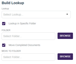 Build Lookup section.
