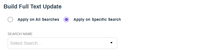 Build Full Text Update section.