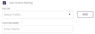 Custom naming configuration.