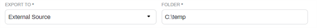 Local folder export.