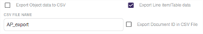 Line item export.