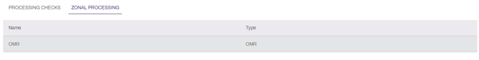 Zone Processing configured in document.