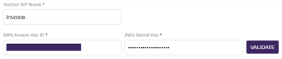 Name and AWS account fields.