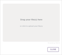 PDF upload modal.