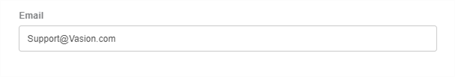 Text field component configured to accept an email address.