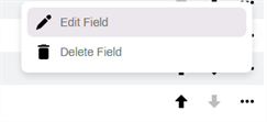 Edit field menu.