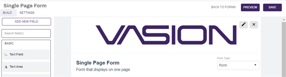 Form type options.