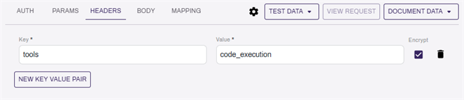 API Lookups Headers tab.