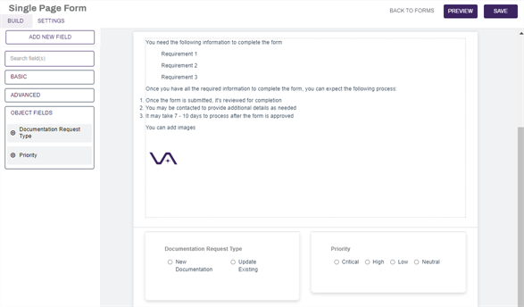 Form builder.