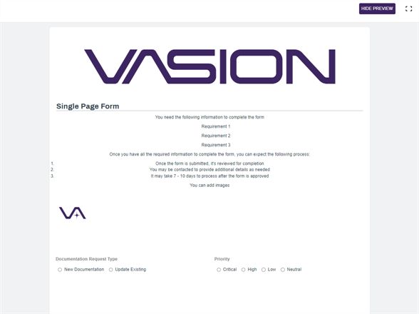 Form preview.