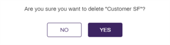 Delete lookup confirmation modal.