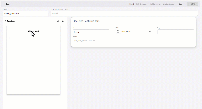 Select another document object.