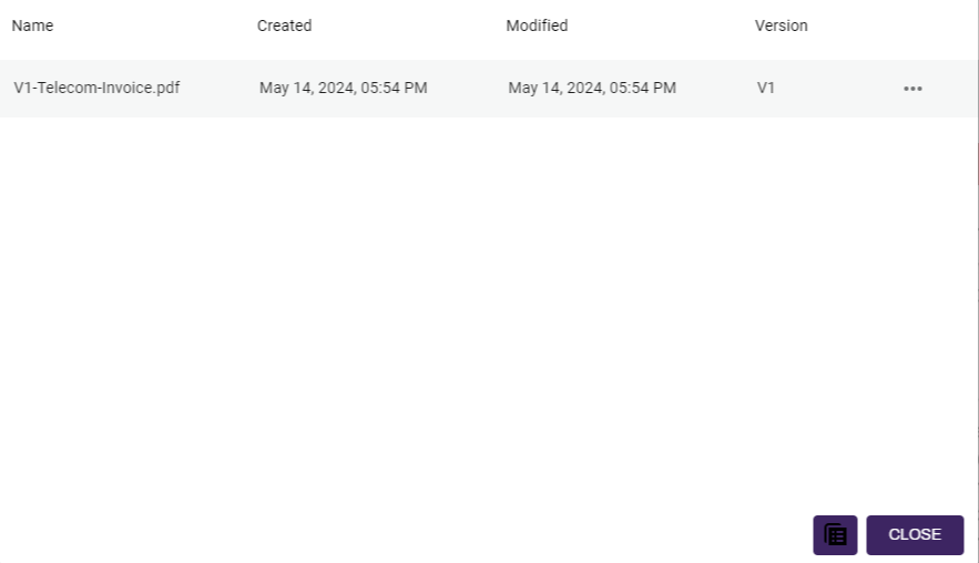 Document versions.