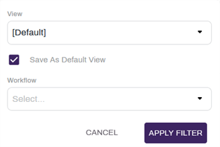 Portal filter view menu.
