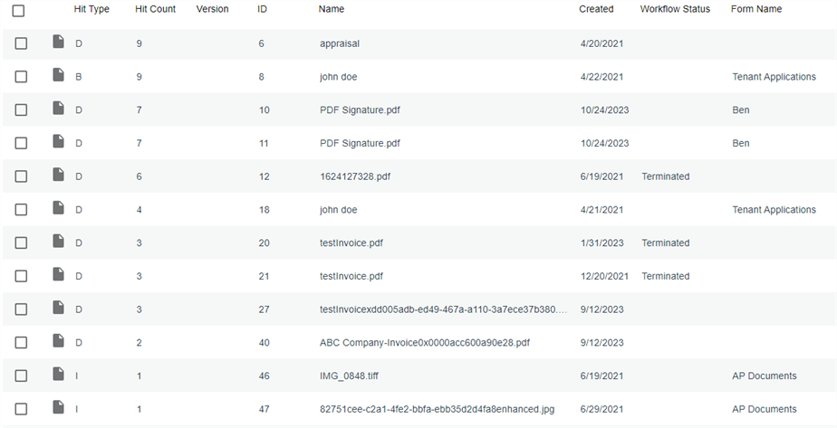 Full Text search results.