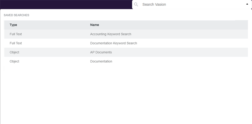Search options.