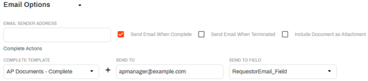 Updated email options