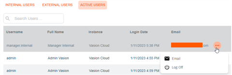 Active user action options