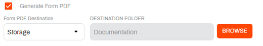 Storage destination option