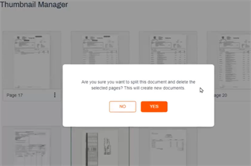 Confirm Thumbnail Manager actions