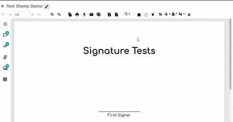 How to instert a text stamp