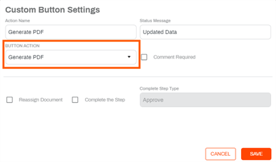 New Generate PDF custom action