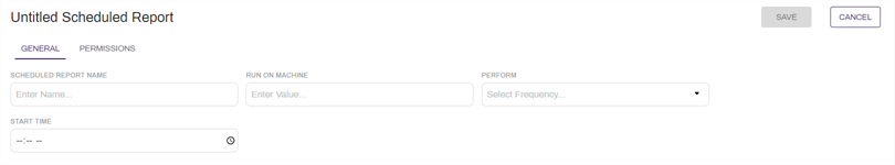 Scheduled report configuration.